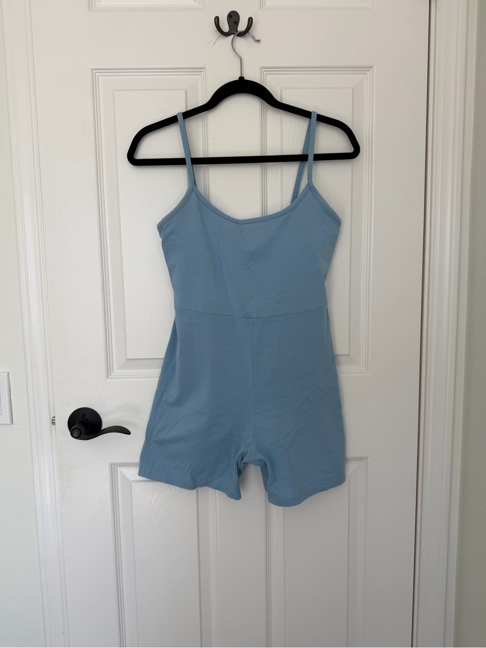 Madewell Blue Comfy Romper One Piece with Spaghetti Straps